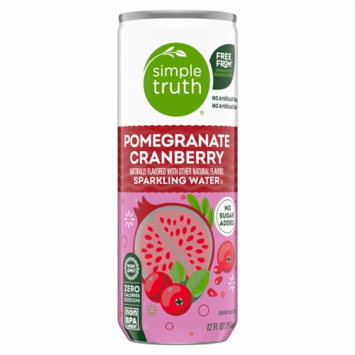 Simple Truth® Pomegranate Cranberry Sparkling Seltzer Water Cans Perspective: back