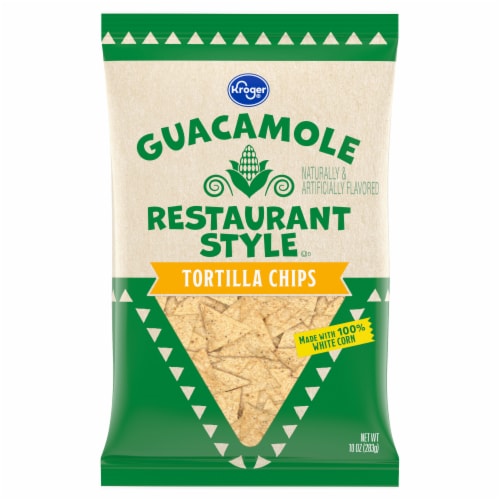 Kroger® White Corn Restaurant Style Guacamole Tortilla Chips Perspective: back