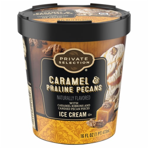 Private Selection® Caramel & Candied Pecan Ice Cream Pint Perspective: back
