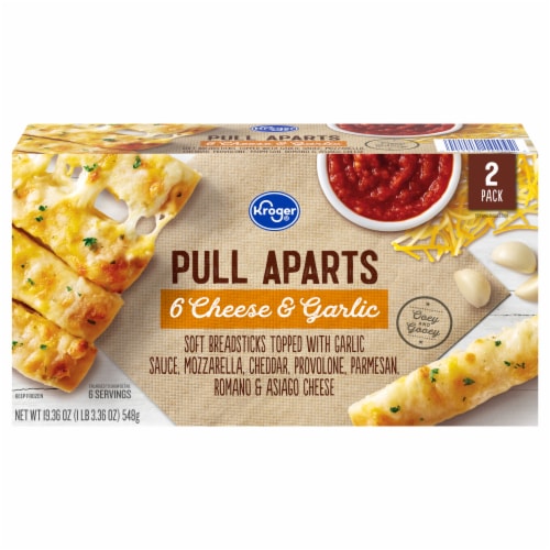 Kroger® Pull Aparts 6 Cheese & Garlic Breadsticks Perspective: back