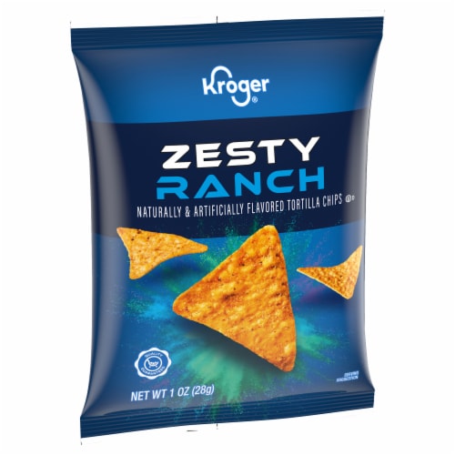 Kroger® Zesty Ranch Tortilla Chips Perspective: back