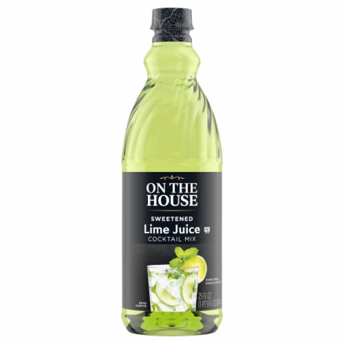 On The House Sweetened Lime Juice Cocktail Mix Perspective: back