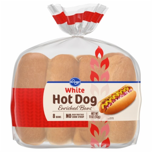 Kroger® White Hot Dog Buns Perspective: back