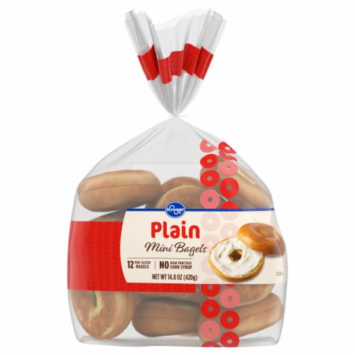 Kroger® Mini Plain Bagels Perspective: back