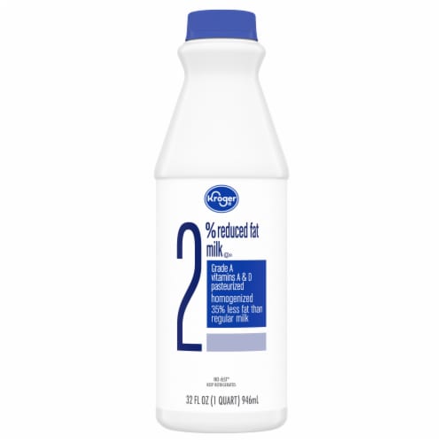 Kroger 2% Reduced Fat Milk Quart Perspective: back