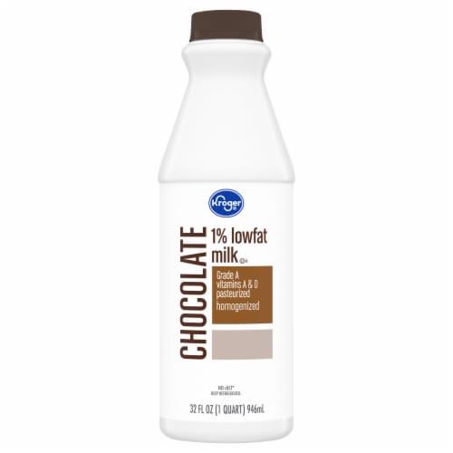 Kroger 1% Lowfat Chocolate Milk Quart Perspective: back