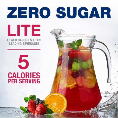 Kroger® Lite Zero Sugar Fruit Punch Instant Drink Mix Packets Perspective: back