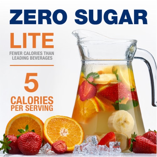Kroger® Lite Zero Sugar Strawberry Orange Banana Instant Drink Mix Packets Perspective: back