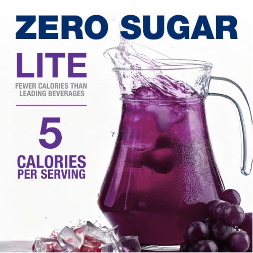 Kroger® Lite Zero Sugar Grape Instant Drink Mix Packets Perspective: back