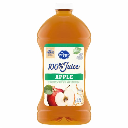 Kroger® 100% Apple Juice Bottle Perspective: back