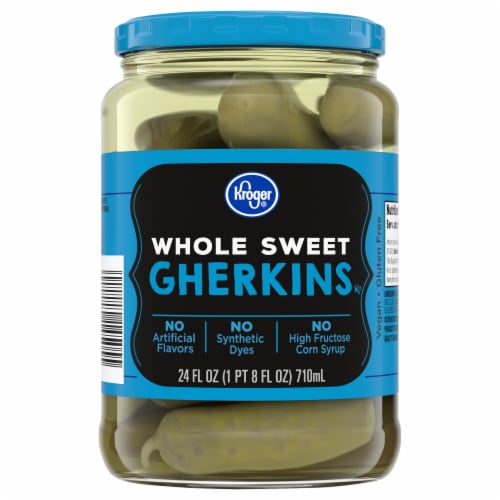 Kroger® Whole Sweet Gherkins Pickles Perspective: back