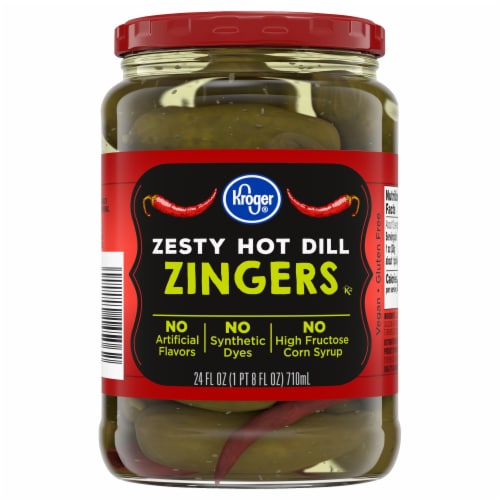 Kroger® Zesty Hot Dill Zingers Pickles Perspective: back