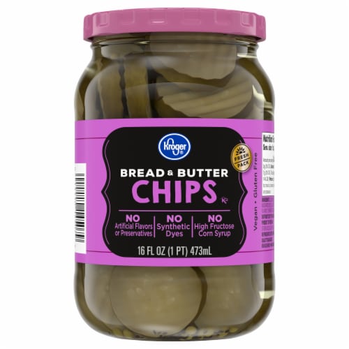 Kroger® Bread & Butter Chips Pickles Perspective: back