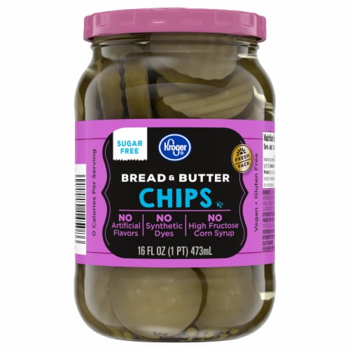 Kroger® Sugar Free Bread & Butter Chips Pickles Perspective: back