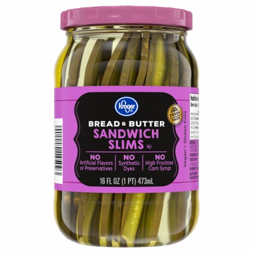 Kroger® Bread & Butter Sandwich Slims Pickles Perspective: back