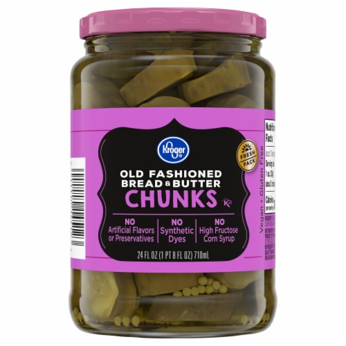 Kroger® Old Fashioned Bread and Butter Pickle Chunks Perspective: back