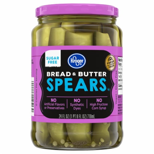 Kroger® Sugar Free Bread & Butter Pickles Perspective: back