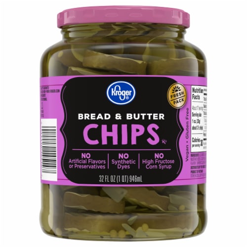Kroger® Bread & Butter Chips Perspective: back