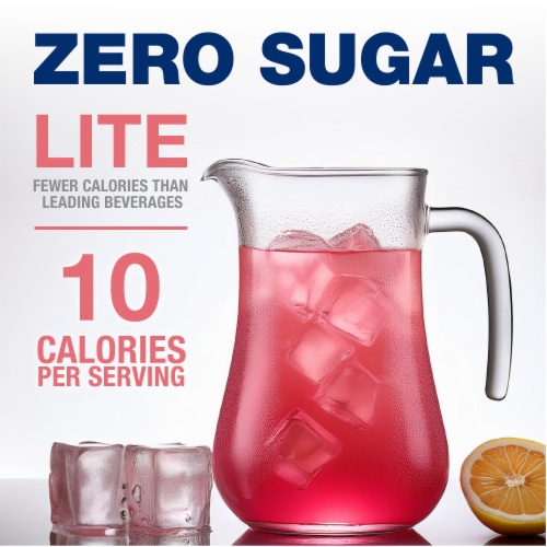 Kroger® Lite Zero Sugar Pink Lemonade Instant Drink Mix Packets Perspective: back