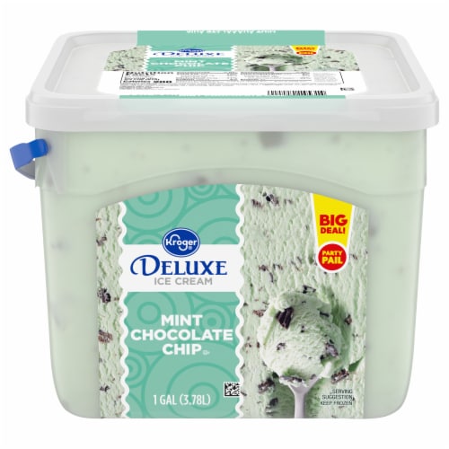 Kroger® Deluxe Mint Chocolate Chip Ice Cream Pail BIG DEAL! Perspective: back