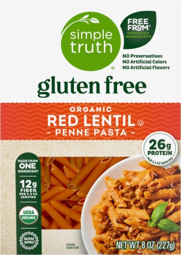 Simple Truth® Gluten Free Organic Red Lentil Penne Pasta Perspective: back