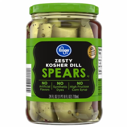 Kroger® Zesty Kosher Dill Spears Perspective: back