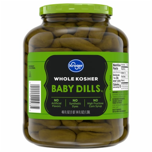 Kroger® Whole Kosher Baby Dill Pickles Perspective: back