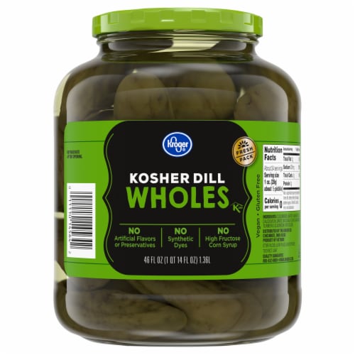 Kroger® Kosher Whole Dill Pickles Perspective: back