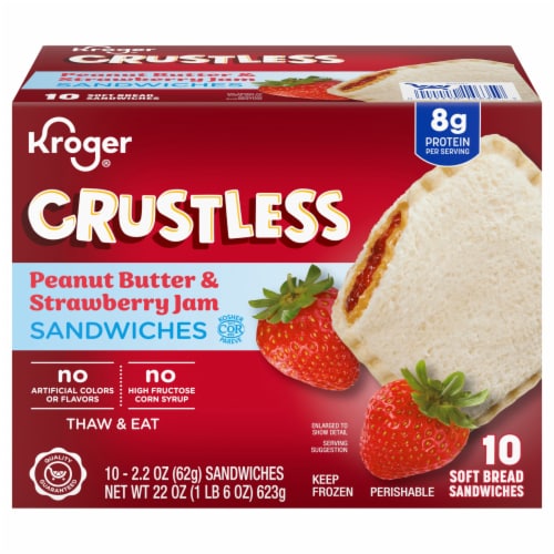 Kroger® Crustless Peanut Butter & Strawberry Jam Sandwiches Perspective: back