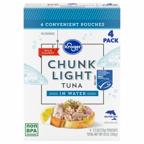 Kroger® Wild Caught Chunk Light Tuna in Water Multipack Perspective: back