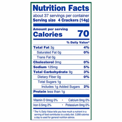 Kroger® Country Club Original Crackers Family Size Perspective: back