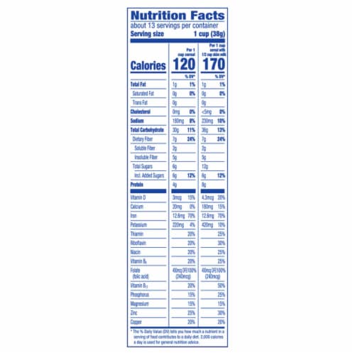 Kroger® Bran Flakes Cereal Perspective: back