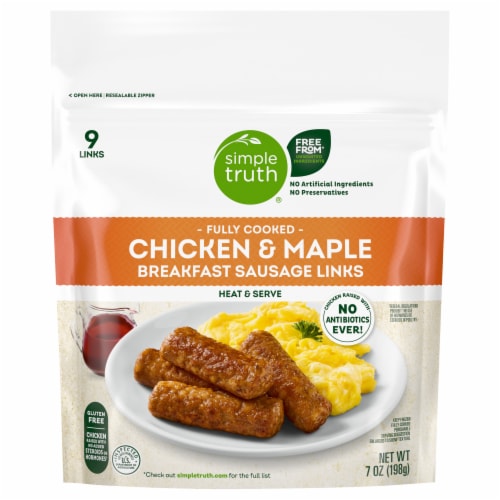 Simple Truth® Chicken and Maple Breakfast Sausage Links Perspective: back