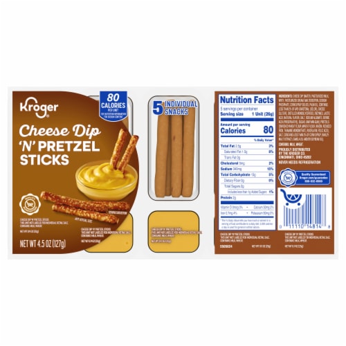 Kroger® Cheese Dip 'N' Pretzel Sticks Perspective: back
