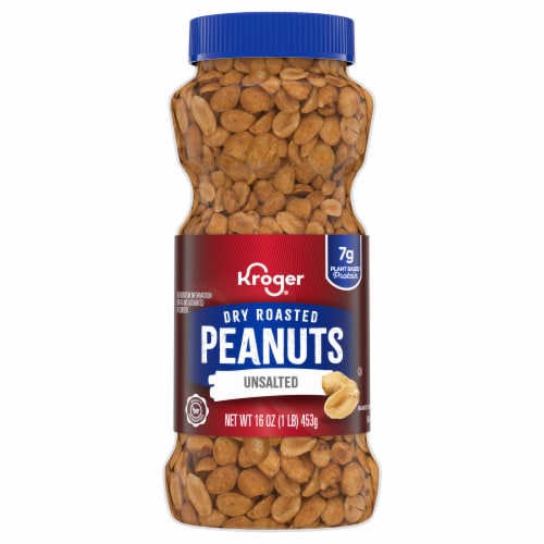 Kroger® Dry Roasted Unsalted Peanuts Perspective: back