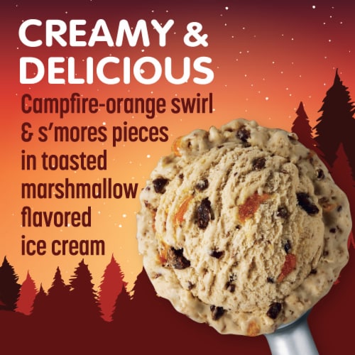 Kroger® Summer Collection Fireside Nights Orange Swirl and S'Mores Ice Cream Pint Perspective: back