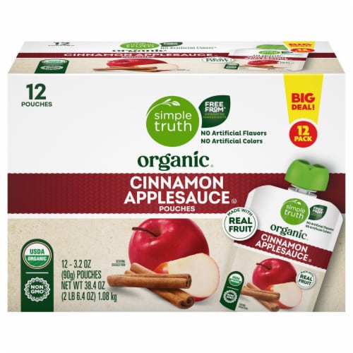 Simple Truth Organic® Cinnamon Applesauce Pouches BIG DEAL! Perspective: back