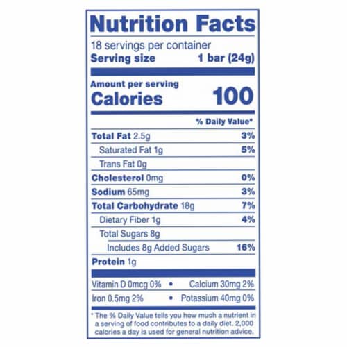 Kroger® Caramel & Chocolate Chip Chewy Granola Bars Perspective: back