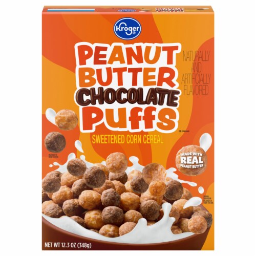 Kroger® Puffs Peanut Butter Chocolate Corn Cereal Perspective: back