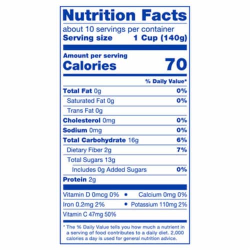 Kroger® No Sugar Added Sliced Tropical Fruit Blend Smoothie BIG DEAL! Perspective: back