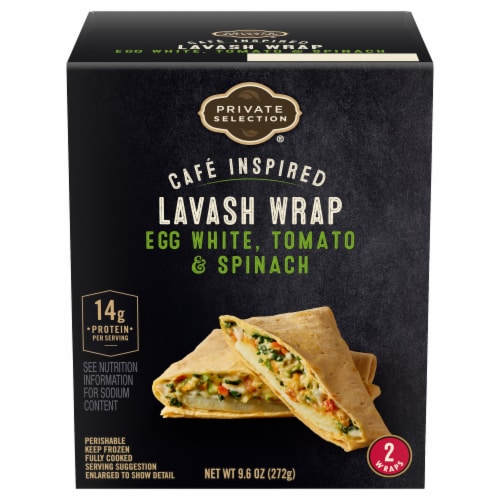 Private Selection® Cafe Inspired Egg White Tomato and Spinach Lavash Wrap Perspective: back