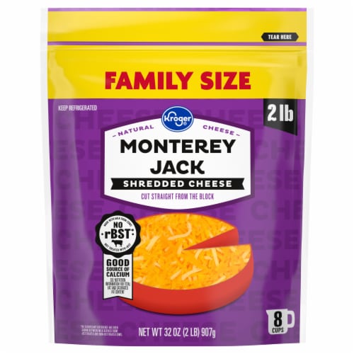 Kroger® Natural Monterey Jack Shredded Cheese Family Size Perspective: back