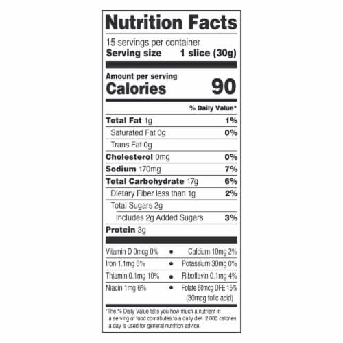 Smart Way™ Enriched White Bread Perspective: back