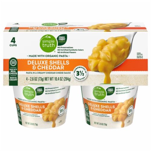 Simple Truth® Cheddar and Deluxe Shells Macaroni and Cheese Cups Perspective: back