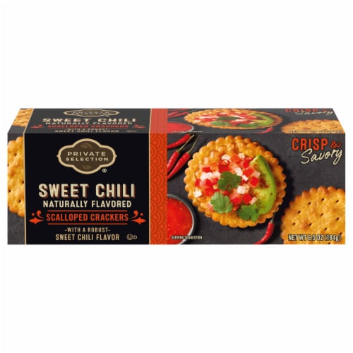 Private Selection® Sweet Chili Scalloped Crackers Perspective: back