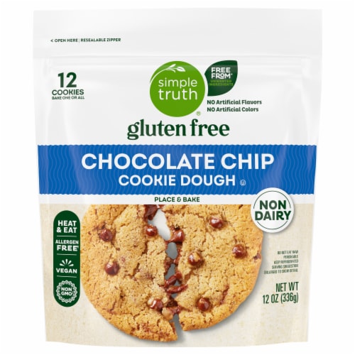 Simple Truth® Gluten Free Non Dairy Chocolate Chip Cookie Dough Perspective: back