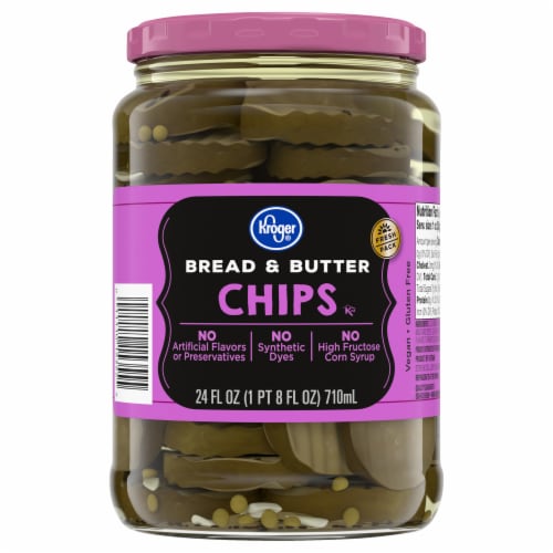 Kroger® Bread & Butter Pickle Chips Perspective: back
