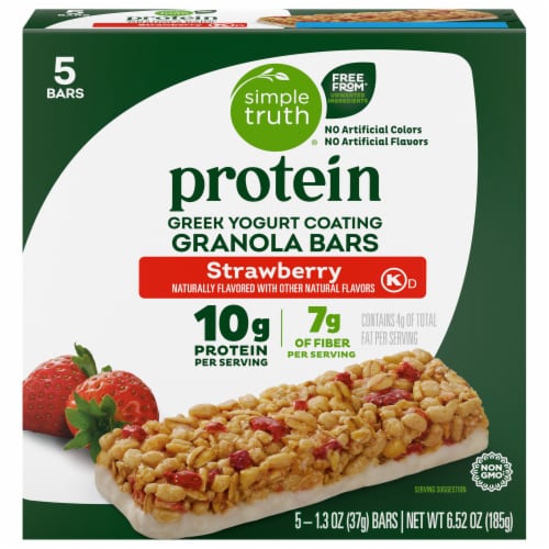 Simple Truth® Protein Greek Yogurt Coating Strawberry Granola Bars Perspective: back
