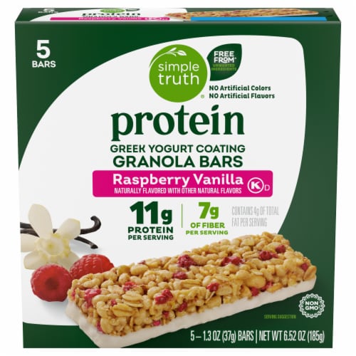 Simple Truth® Protein Greek Yogurt Coating Raspberry Vanilla Granola Bars Perspective: back