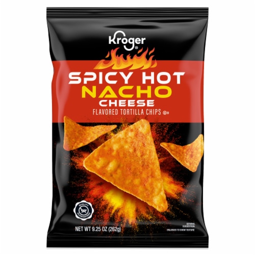 Kroger® Spicy Nacho Tortilla Chips Perspective: back